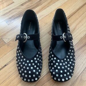 Reformation Bethany Rhinestone Ballet Flats